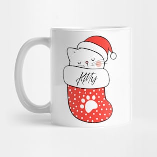 Kitty Cat Christmas Stocking Mug